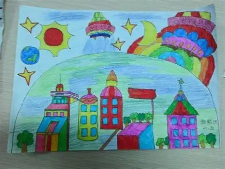 科幻画未来城市手抄报科幻画手抄报