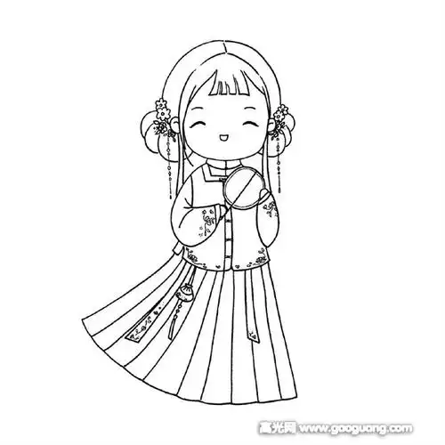 可爱的小女孩简笔画画法步骤可爱的小女孩简笔画步骤