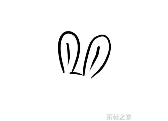 兔子耳朵简笔画图片