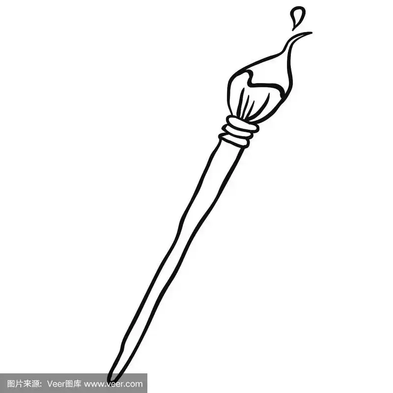 画笔,黑白图片,动画片,可爱的,无人
