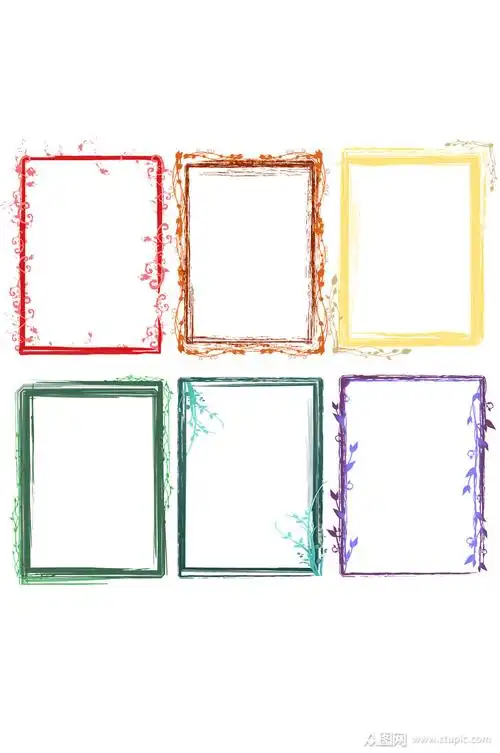 手绘创意植物边框相框合集