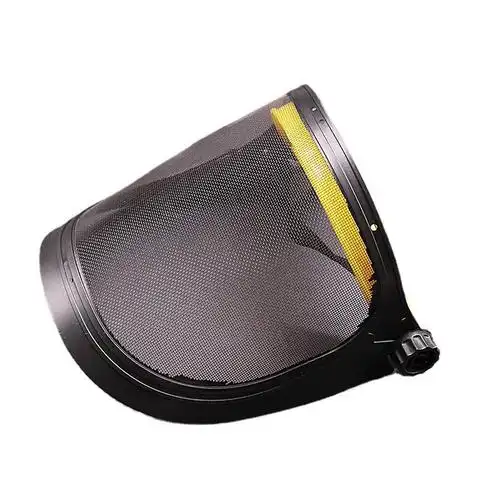 热销打草护具黄顶钢丝网面具防爆面罩割草机园林防护帽防冲击面屏