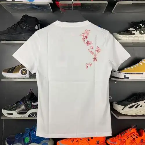 中国李宁樱花短袖2021夏季新款宽松休闲上衣运动t恤