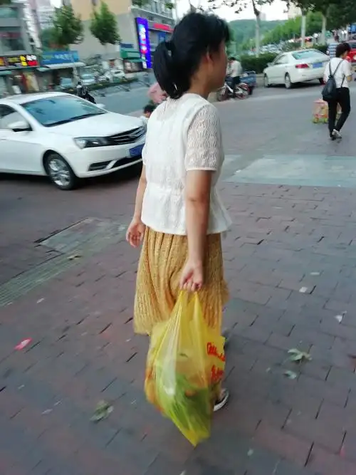 回家啦,菜好重,嘿哟嘿哟提不动