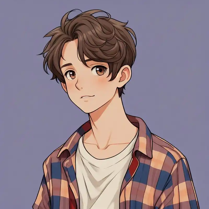 99格纹衬衫男生头像精选90