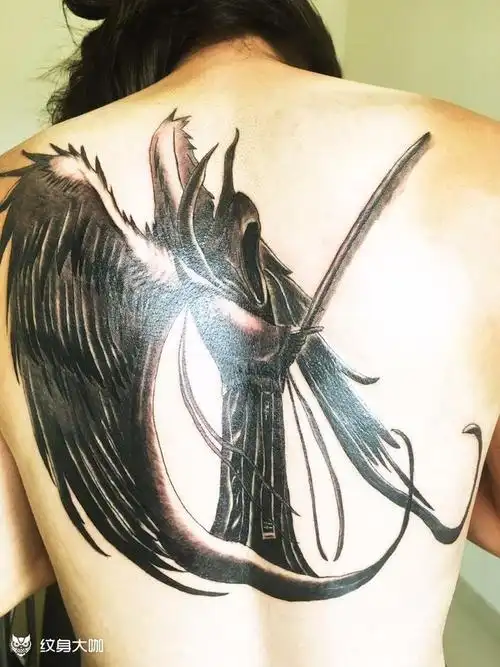 堕落天使_纹身图案手稿图片_任利平的纹身作品集