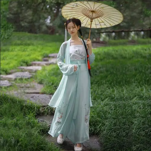 子南记《槿希》宋裤三件套刺绣褙子宋制原创正版汉服女日常夏秋装