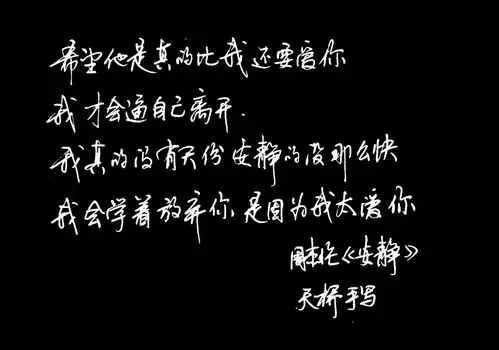 天桥手写周杰伦经典歌词