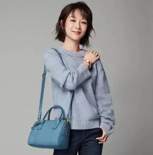 降一百,杨紫同款 fossil 化石 jori系列 女士波士顿真皮手提单肩斜挎