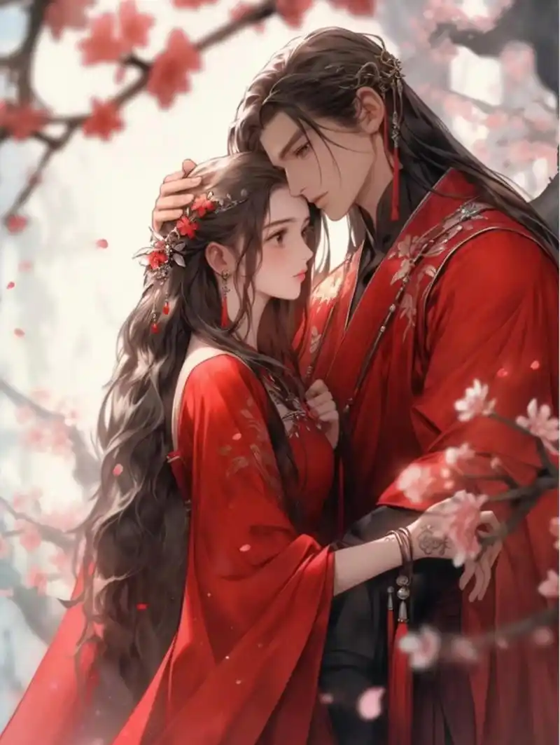 古风情侣图:时光静好,与君语;细水流年,与君同;繁华落尽,与君老.