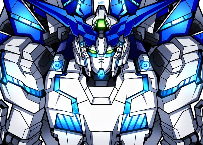 各款独角兽高达胸像插画,大家喜欢哪张?_骨架_形态_二号机