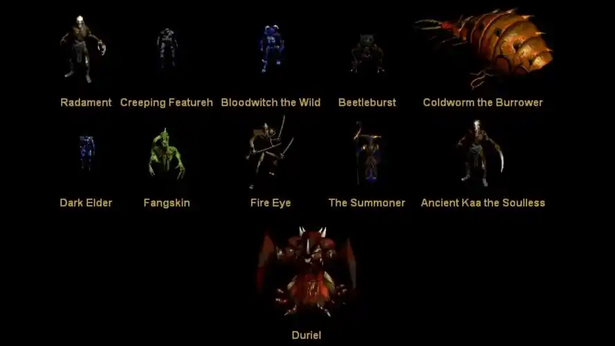 暗黑破坏神2毕须博须6boss等暗金怪一览安姐马赛克