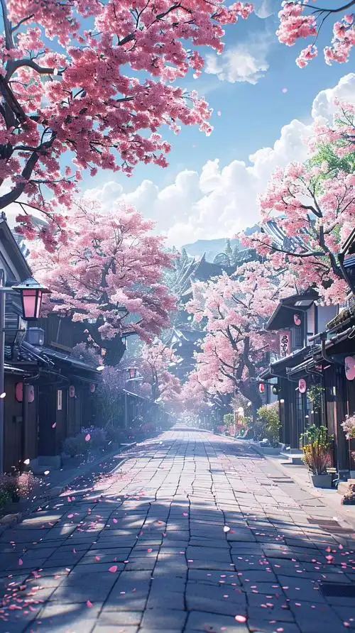 二次元# 春风拂面,樱花如雪.