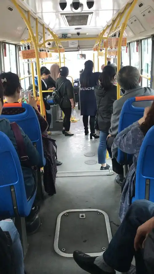 听说坐在公交车最后一排中间的位置会有当皇帝的感觉 ,今天我试了一下