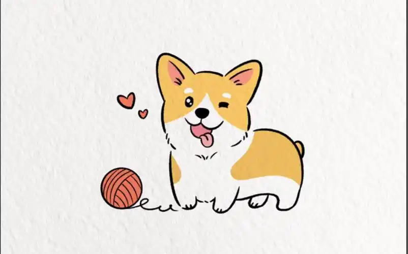 柯基小可爱简笔画