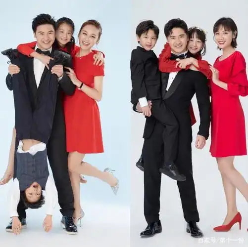 田亮晒全家福,一家四口像复制粘贴,女儿12岁大长腿更是抢镜