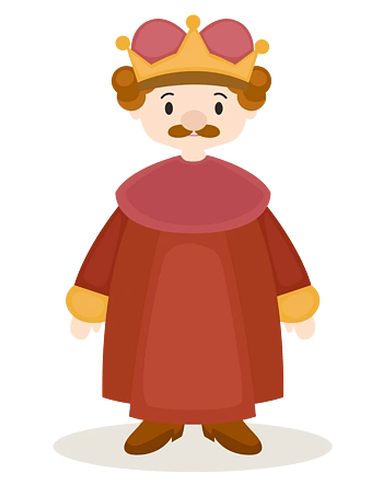 卡通国王矢量图