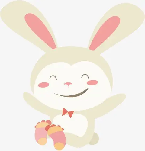 矢量图高兴的兔子