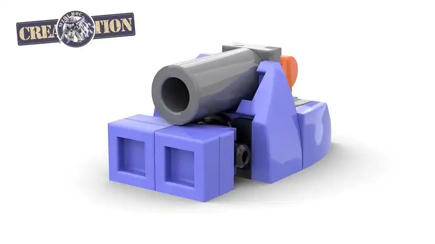 乐高积木moc迷你大炮变形机甲积木拼搭