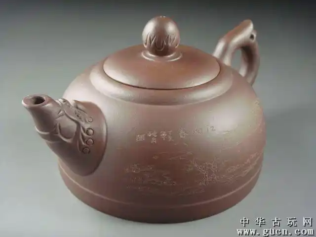 原矿紫砂工艺美术师潘洪法作品(龙头壶)