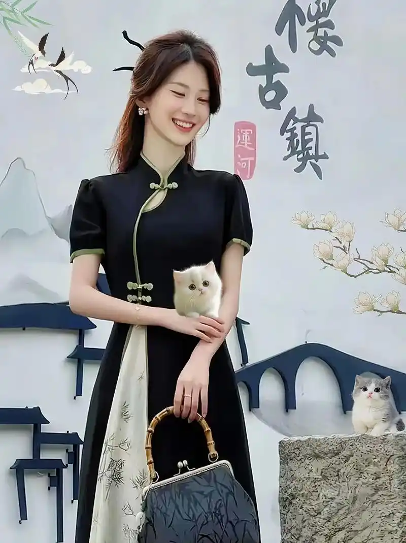 新中式国风改良旗袍连衣裙真的太美啦!今年流行的中国风旗袍,时尚设计