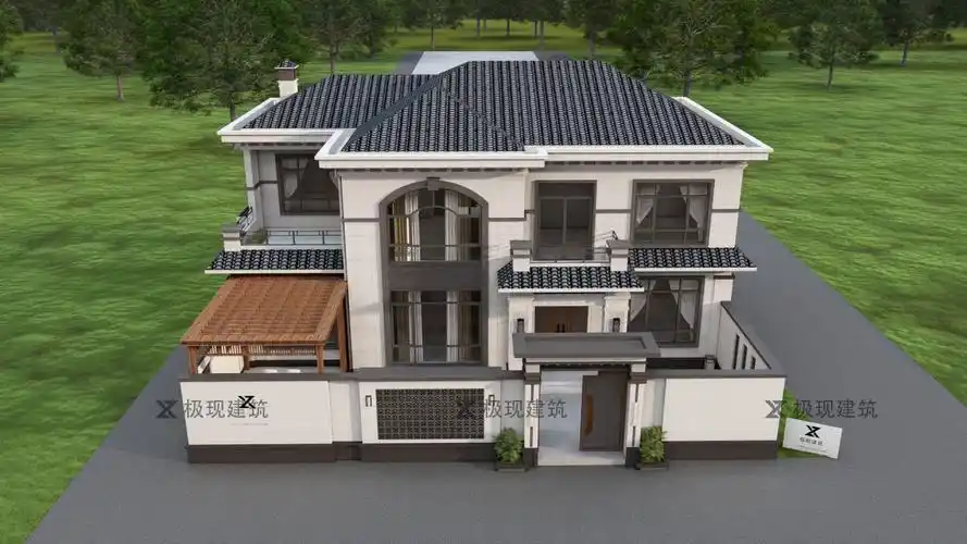 北京平谷丨二层新中式风格自建别墅