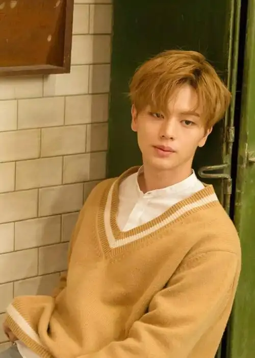 陆星材写真发色发型搭配暖色忙内btob