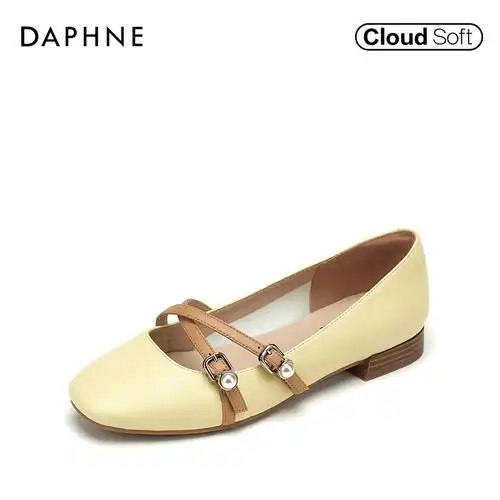 达芙妮2021春秋穆勒复古平底瓢鞋休闲单鞋优雅单鞋