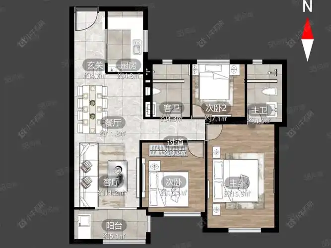 2w 三开间朝南毛坯大三室,海华花园-常州58同城