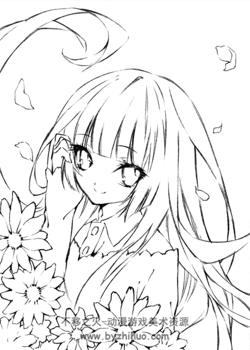 线稿合集 萌少女系列 百度网盘资源下载