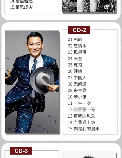 刘德华cd专辑精选经典怀旧老歌光盘无损黑胶唱片汽车载cd碟片【图片