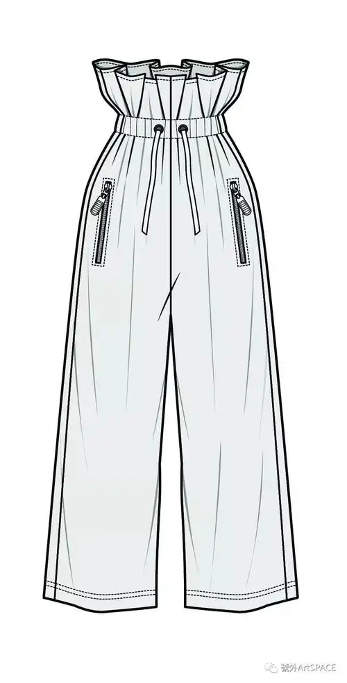 60例裤子平面款式图分享