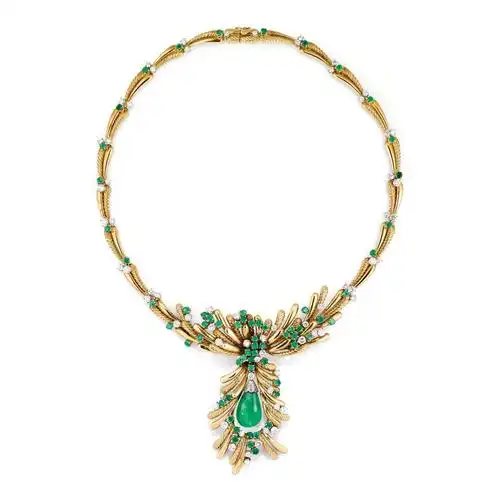 mellerio 法国 祖母绿项链 1977年 主石为一颗19.