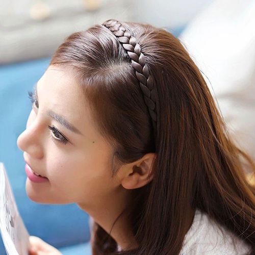 仿真假发皮筋发圈发绳刘海发带编发发箍发束绑马尾扎头绳辫子皮筋