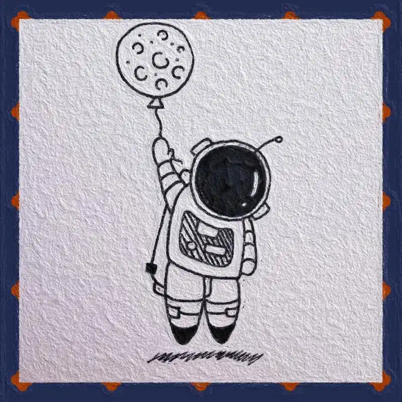 94简笔画●宇航员‖附过程94打卡40/60 94今日份简笔画手绘『摘