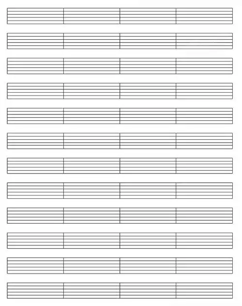 空白格吉他谱简单版教学版