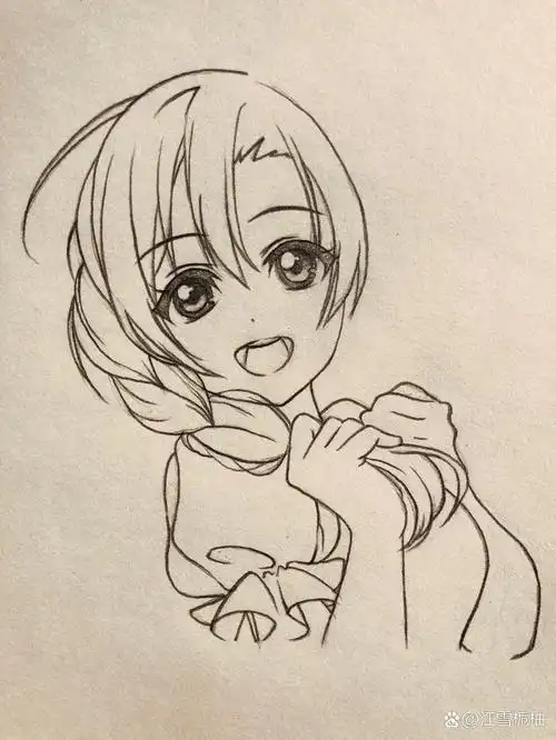 【线稿】美少女动漫手绘附过程