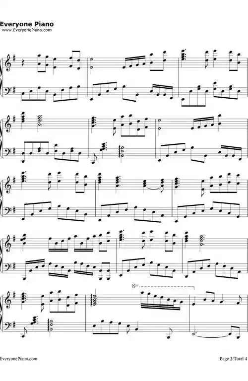 《铁血丹心》完美演奏版-83版射雕英雄传op五线谱预览3