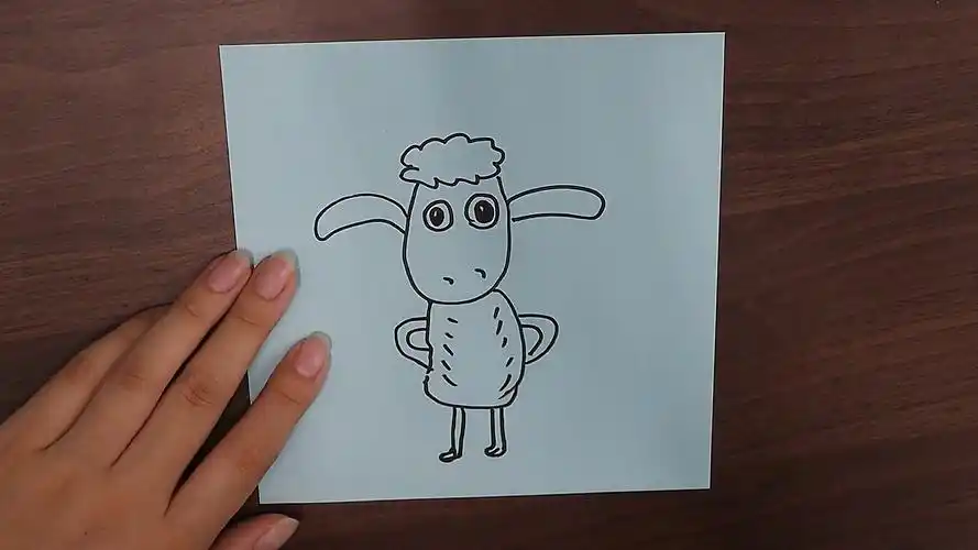 小羊肖恩的简笔画如何画?