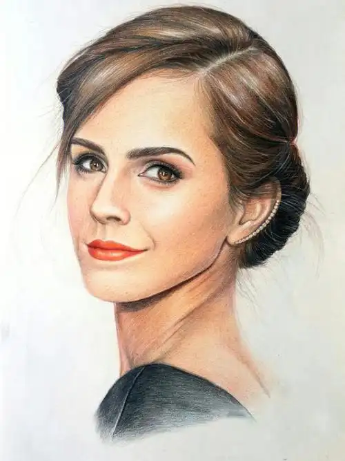 彩铅肖像画到这个程度也真是很棒了