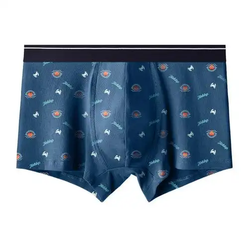 装男士内裤精梳棉舒适透气石墨烯抗菌四角裤时尚印花棉质平角裤短裤头