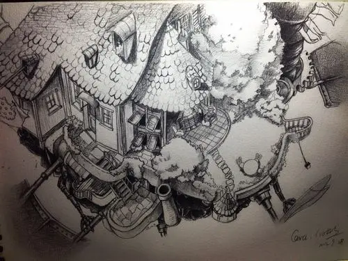 宫崎骏 手绘 哈尔的移动城堡cara