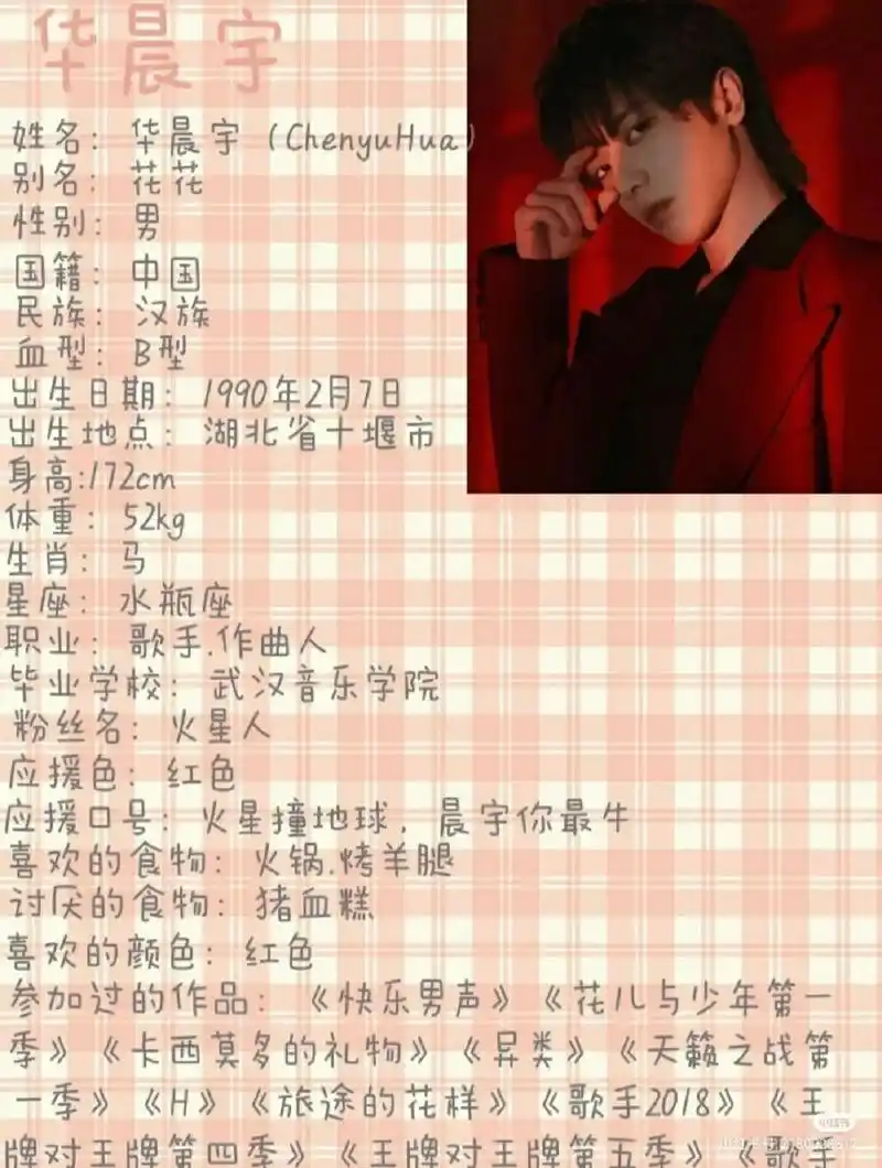 华晨宇的个人资料