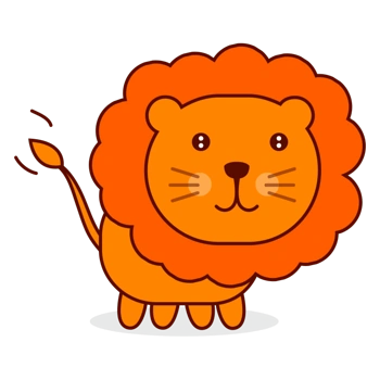 可爱萌萌小狮子卡通