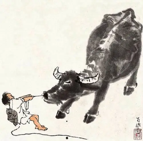 李可染画牛 - 有好都能累此生 - 半亩方塘