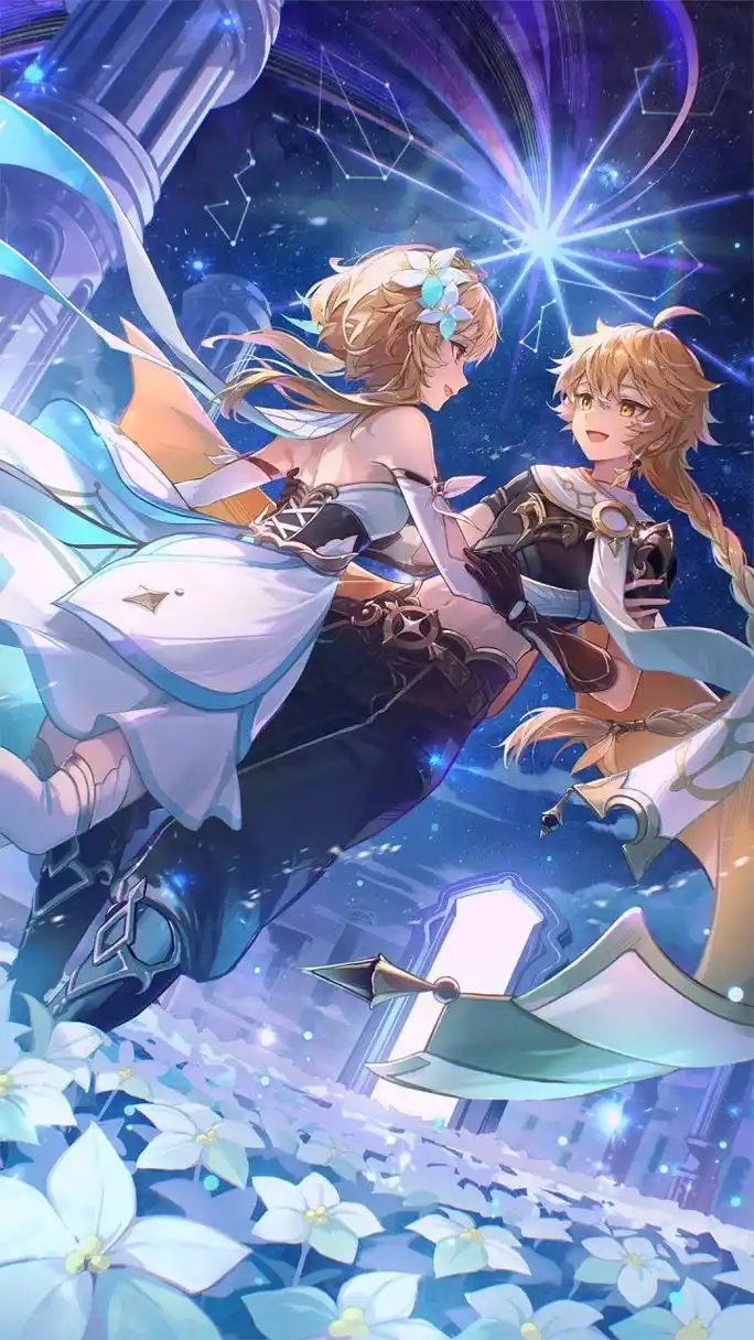 原神# 在花海中重逢的空与荧 twi:@kyusoukyu