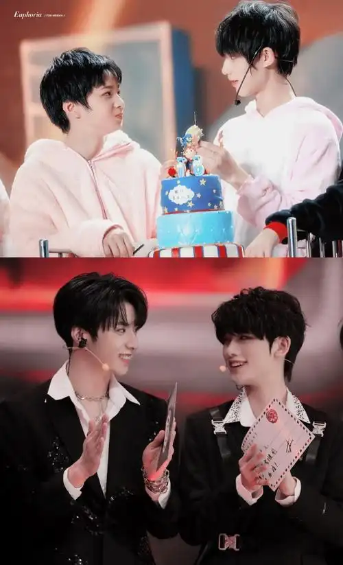 丁程鑫纠正刘耀文比心动作