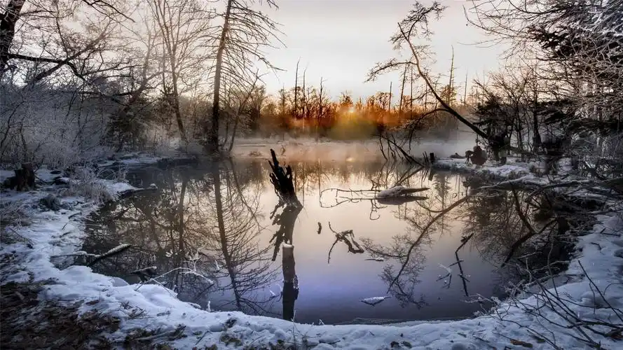 吉林长白山魔界雪景高清桌面壁纸