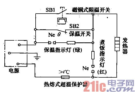 自动保温式电饭锅电路