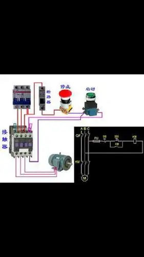 红绿按钮开关的安装接线图.请高人指点